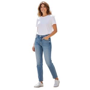 AGOLDE Feel Good High Rise Straight Jeans Sz 25 Button Fly USA Made